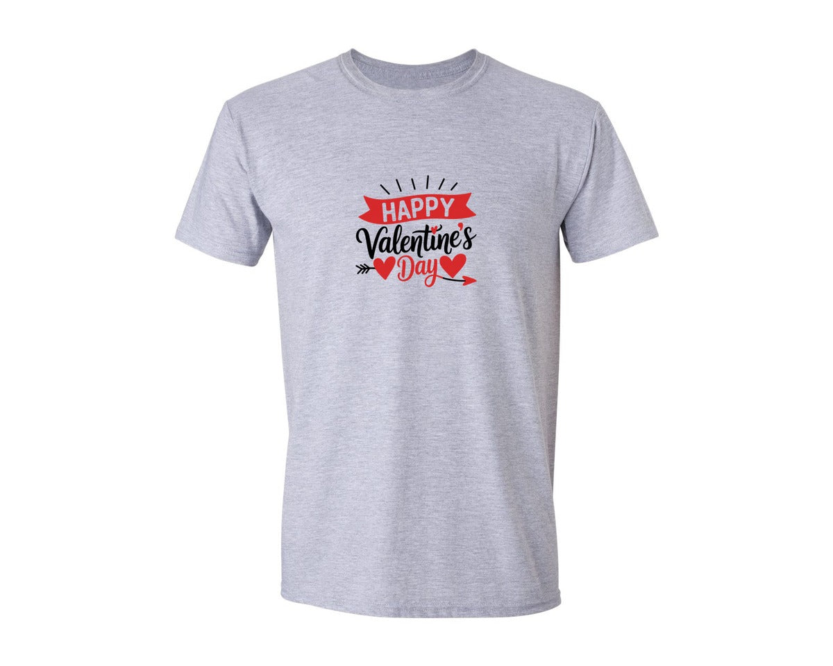 brand:Generic|color:Sports Grey / Athletic Heather|Happy Valentines Day Heart 3 Graphic T-Shirt