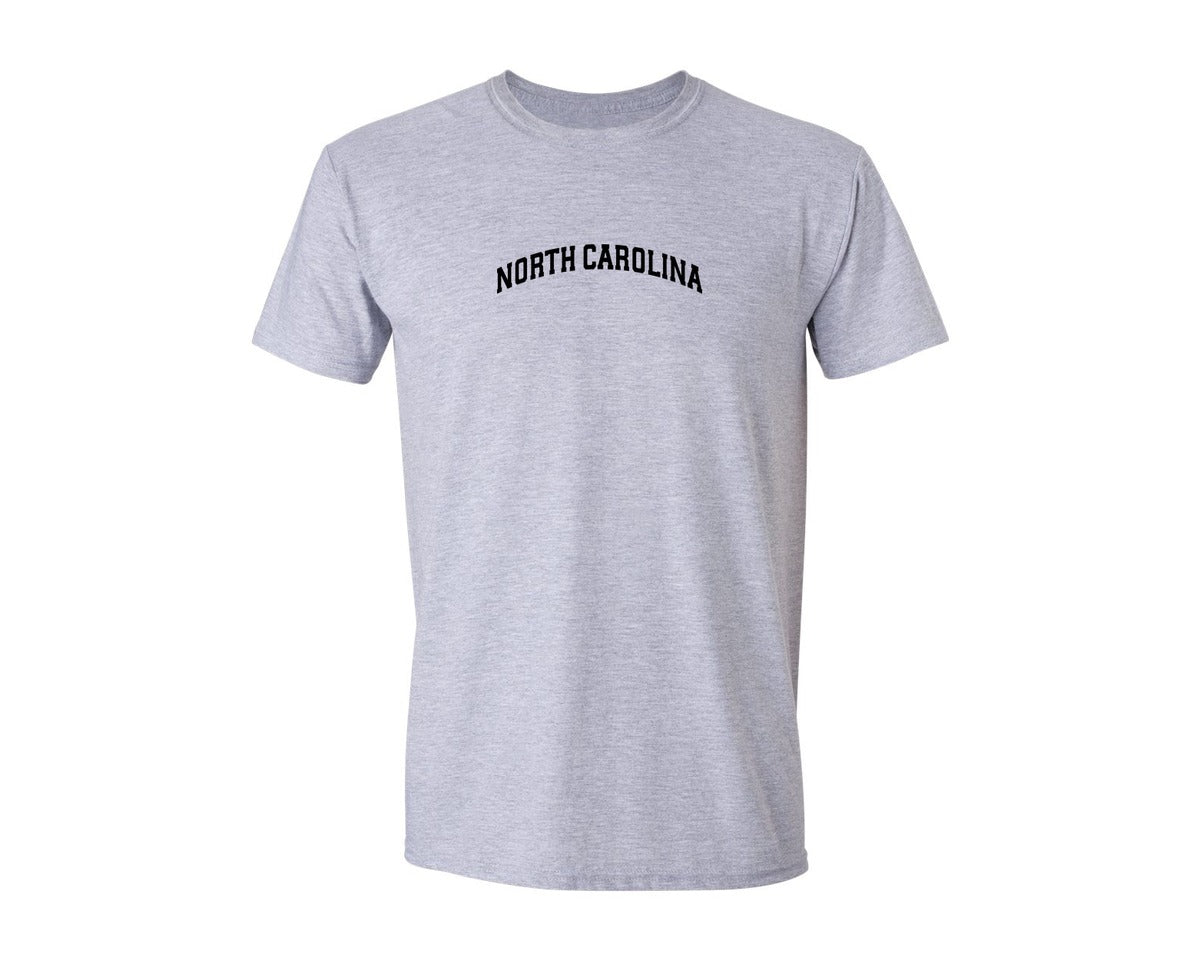 brand:Generic|color:Sports Grey / Athletic Heather|North Carolina Usa City Shirt Graphic T-Shirt