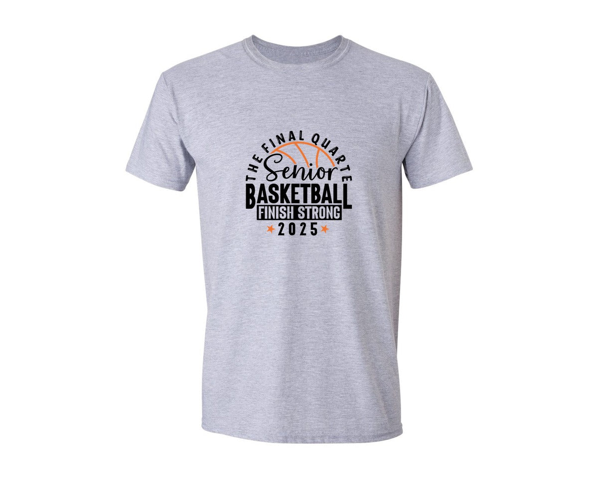brand:Generic|color:Sports Grey / Athletic Heather|Senior Basketball Svgthe Final Quarter Graphic T-Shirt