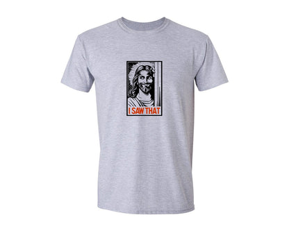 brand:Generic|color:Sports Grey / Athletic Heather|Sarcastic Jesus I Saw That File Graphic T-Shirt