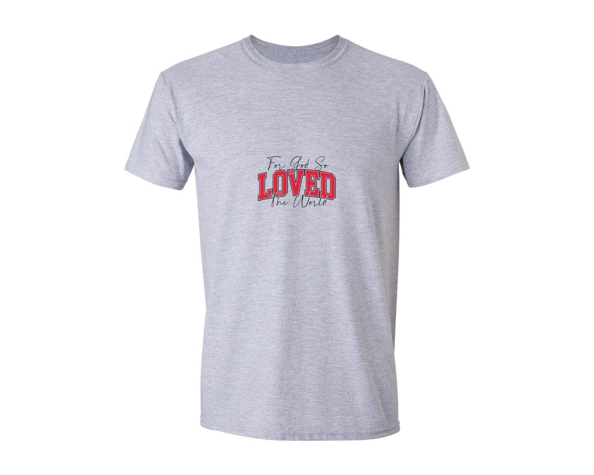 brand:Generic|color:Sports Grey / Athletic Heather|For God So Loved The World John 316 2 Graphic T-Shirt