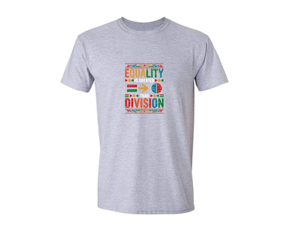 brand:Generic|color:Sports Grey / Athletic Heather|Equality Is Greater Than Division 6 Graphic T-Shirt