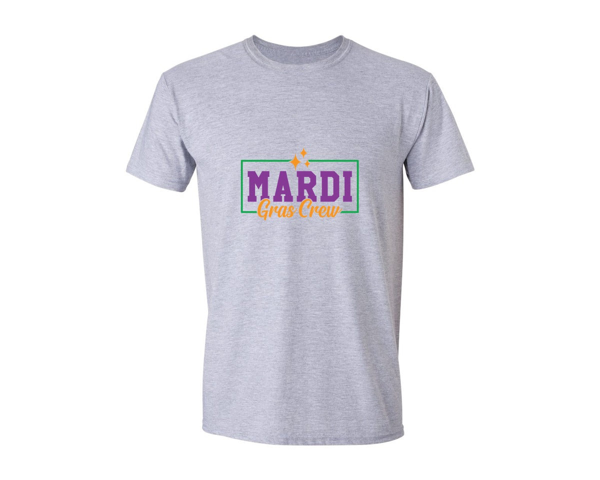 brand:Generic|color:Sports Grey / Athletic Heather|Mardi Gras Crew 19 Graphic T-Shirt