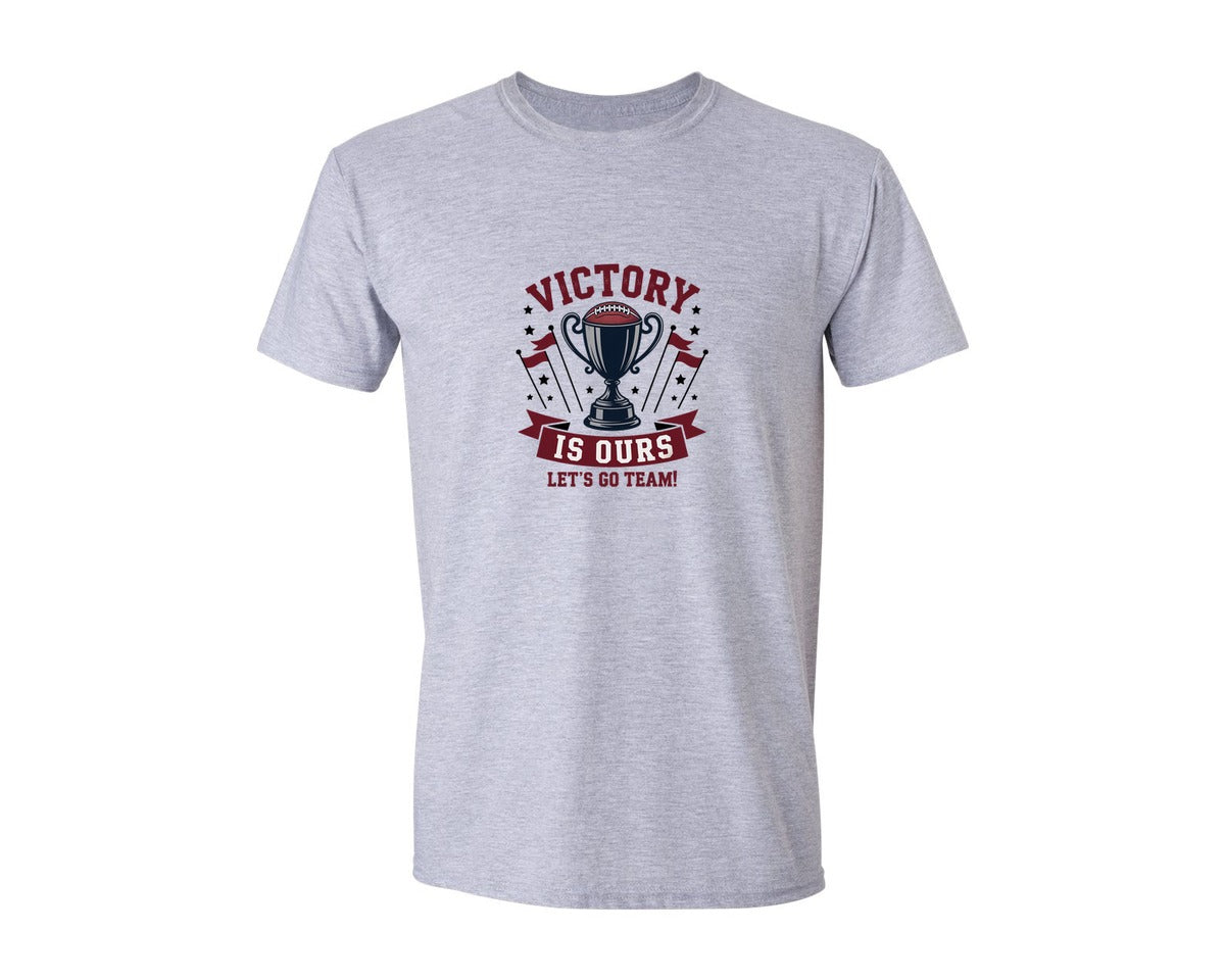 brand:Generic|color:Sports Grey / Athletic Heather|Victory Is Ours Lets Go Team Trop Graphic T-Shirt