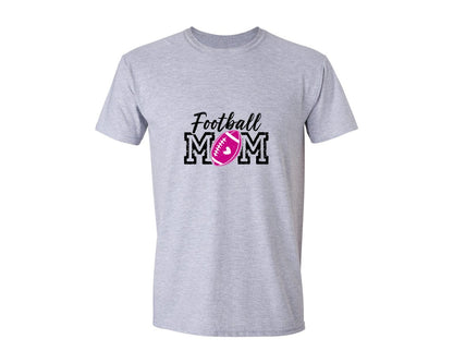 brand:Generic|color:Sports Grey / Athletic Heather|Football Mom Mom Game Day Graphic T-Shirt