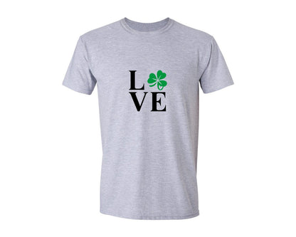 brand:Generic|color:Sports Grey / Athletic Heather|Lucky Love Retro St Patricks Shirt Graphic T-Shirt