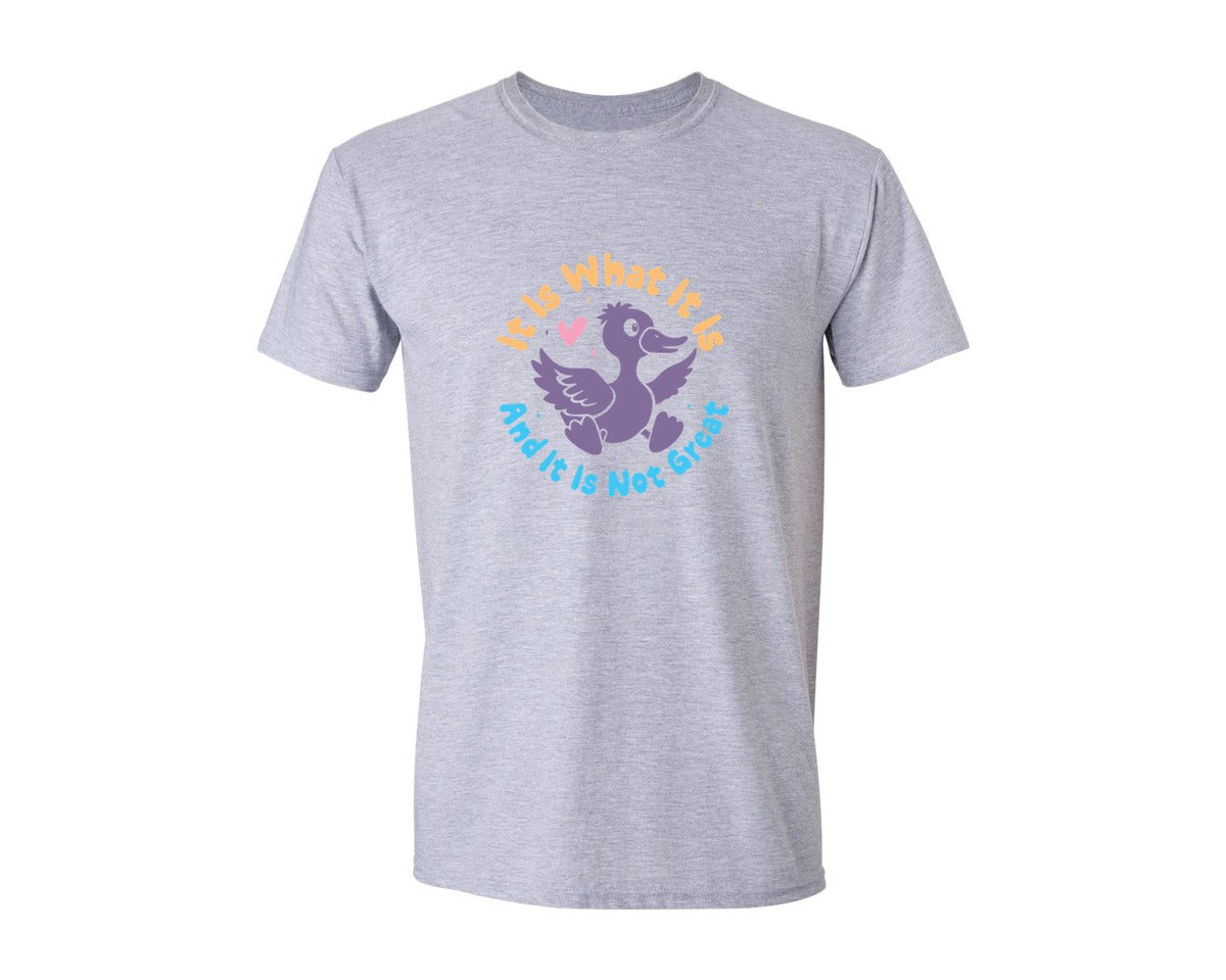 brand:Generic|color:Sports Grey / Athletic Heather|It Is What It Is And It Is Not Great 12 Graphic T-Shirt