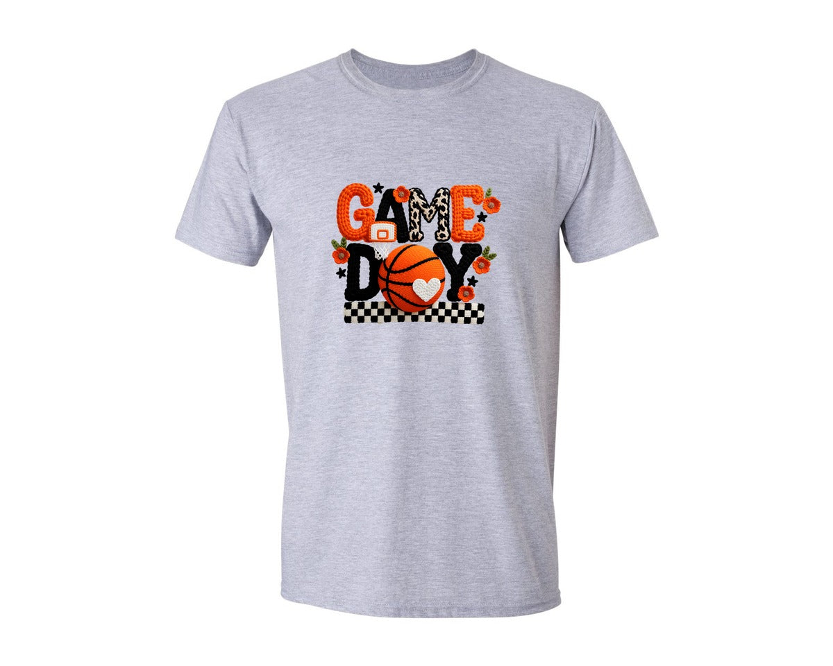 brand:Generic|color:Sports Grey / Athletic Heather|Game Day Basketball Basketball 2 Graphic T-Shirt