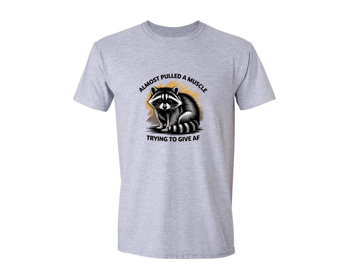 brand:Generic|color:Sports Grey / Athletic Heather|Funny Raccoon Sarcastic Quote Graphic T-Shirt