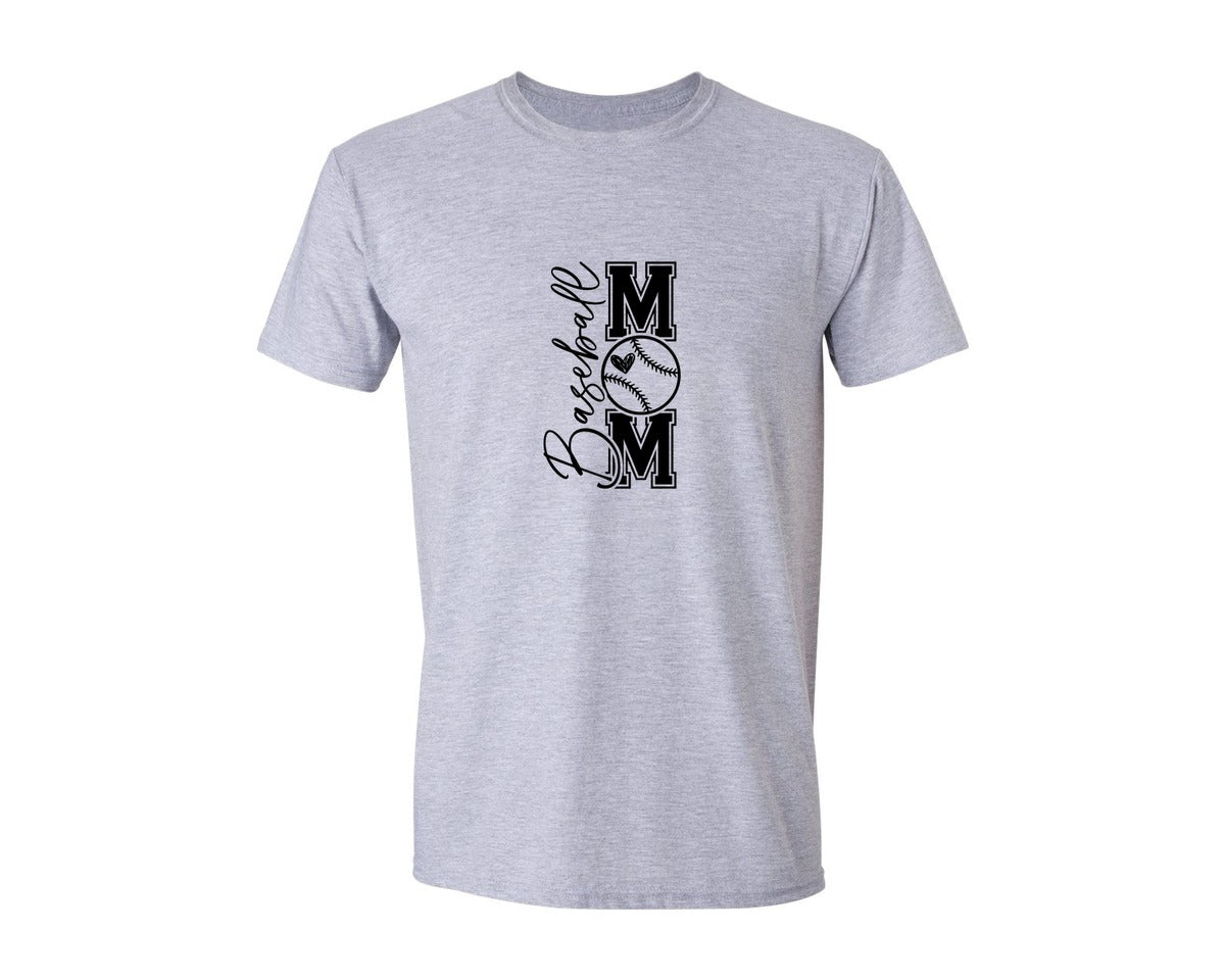 brand:Generic|color:Sports Grey / Athletic Heather|Baseball Mom Baseball Mom 2 Graphic T-Shirt
