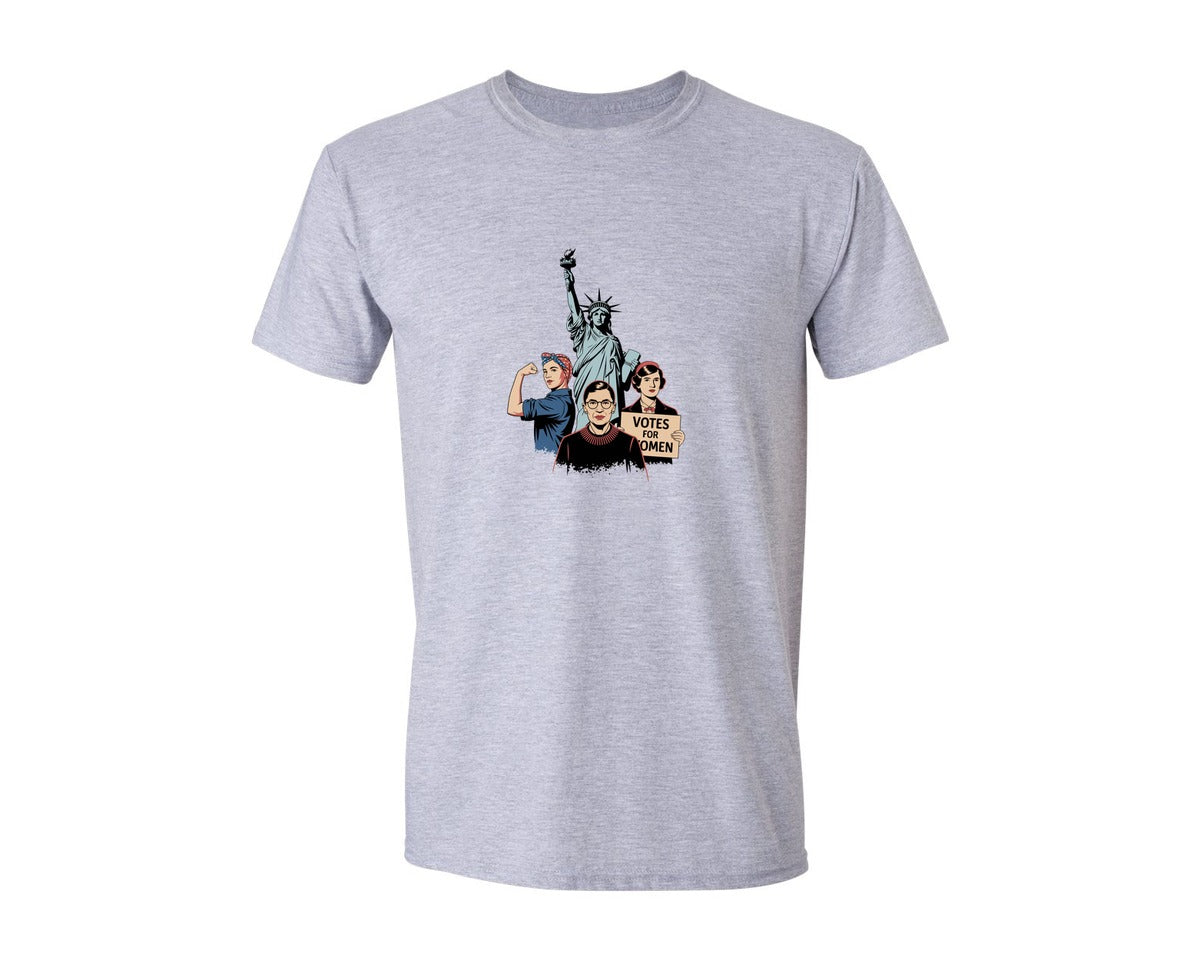 brand:Generic|color:Sports Grey / Athletic Heather|Strong Women Unite Votes For Women Graphic T-Shirt