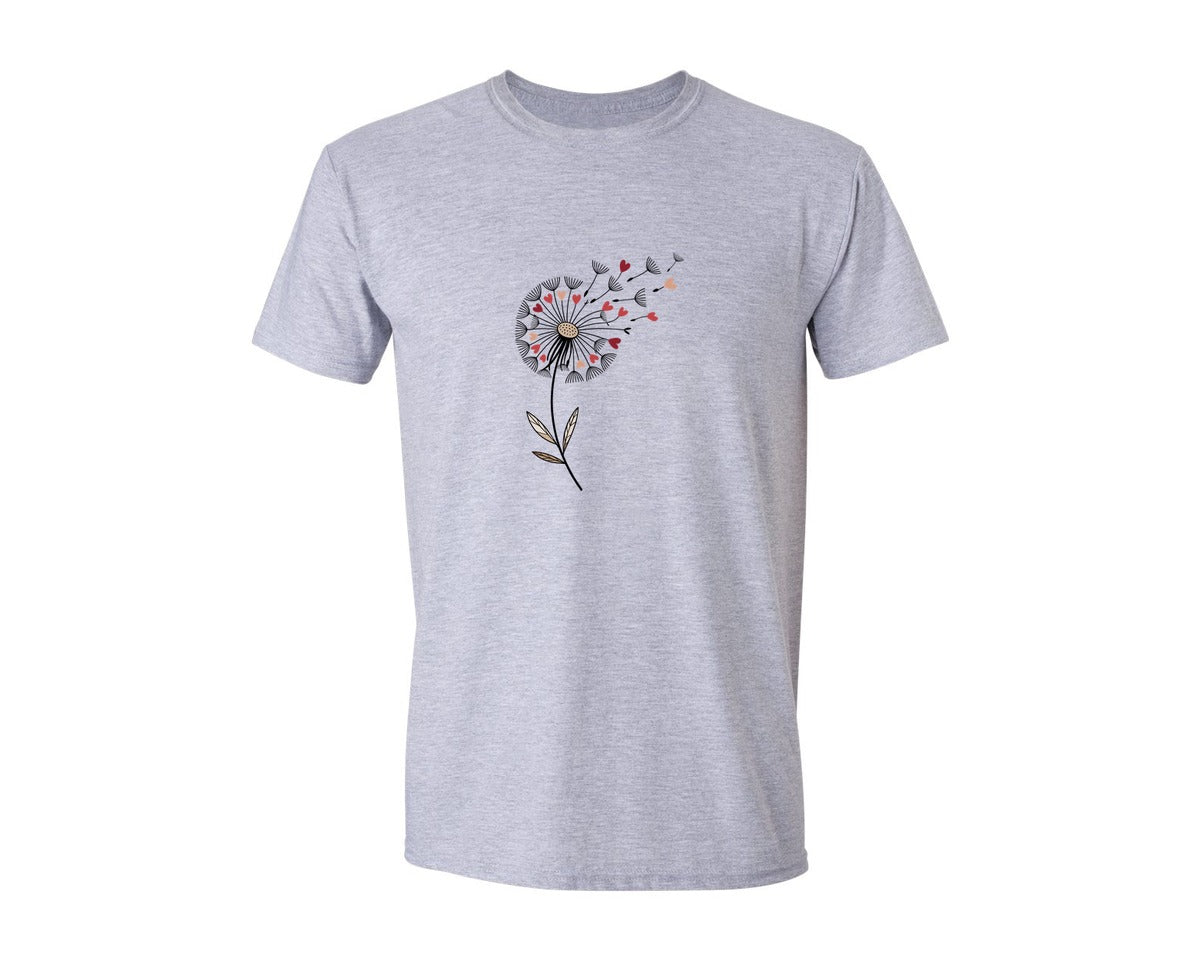 brand:Generic|color:Sports Grey / Athletic Heather|Valentine Dandelion 2 Graphic T-Shirt