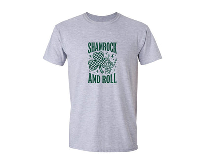 brand:Generic|color:Sports Grey / Athletic Heather|Shamrock And Roll St Patricks Day 4 Graphic T-Shirt