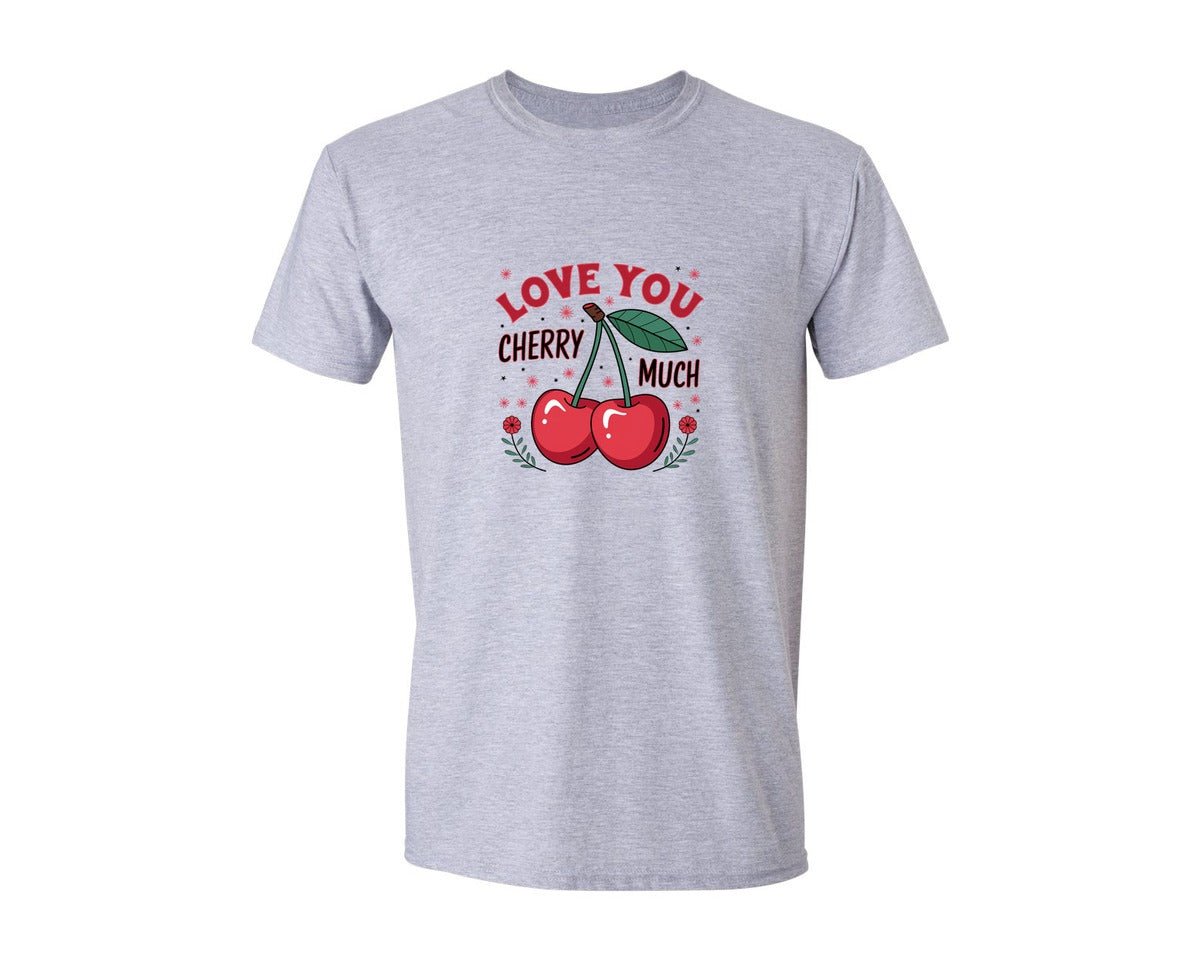 brand:Generic|color:Sports Grey / Athletic Heather|Love You Cherry Much Valentines 2 Graphic T-Shirt