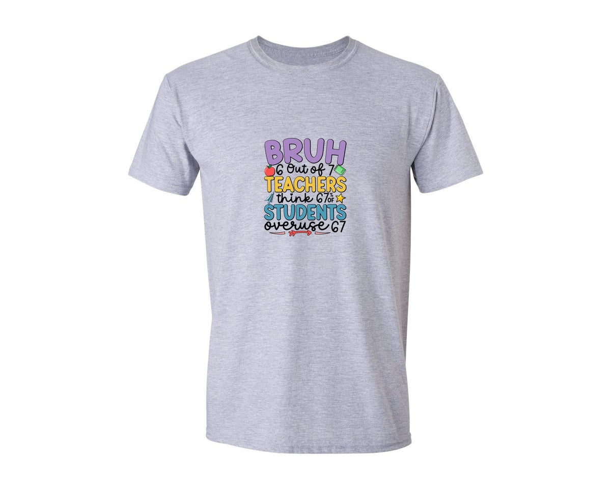 brand:Generic|color:Sports Grey / Athletic Heather|Funny 67 T Shirt Design 5 Graphic T-Shirt