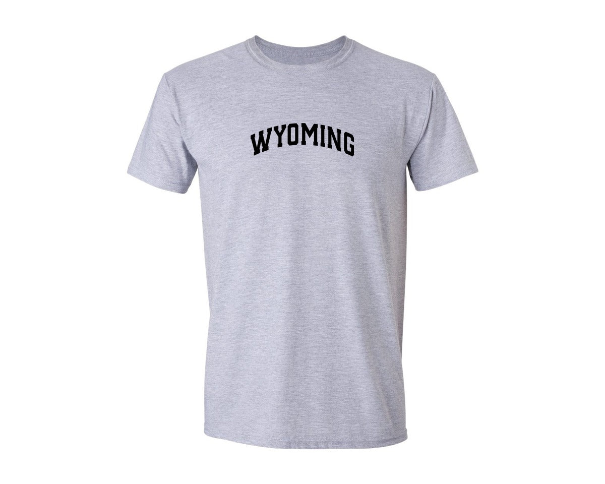 brand:Generic|color:Sports Grey / Athletic Heather|Wyoming Usa City State Shirt Graphic T-Shirt