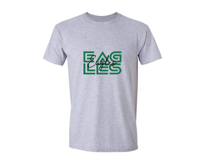 brand:Generic|color:Sports Grey / Athletic Heather|Eagles Sport Team Mascot Cheer Graphic T-Shirt