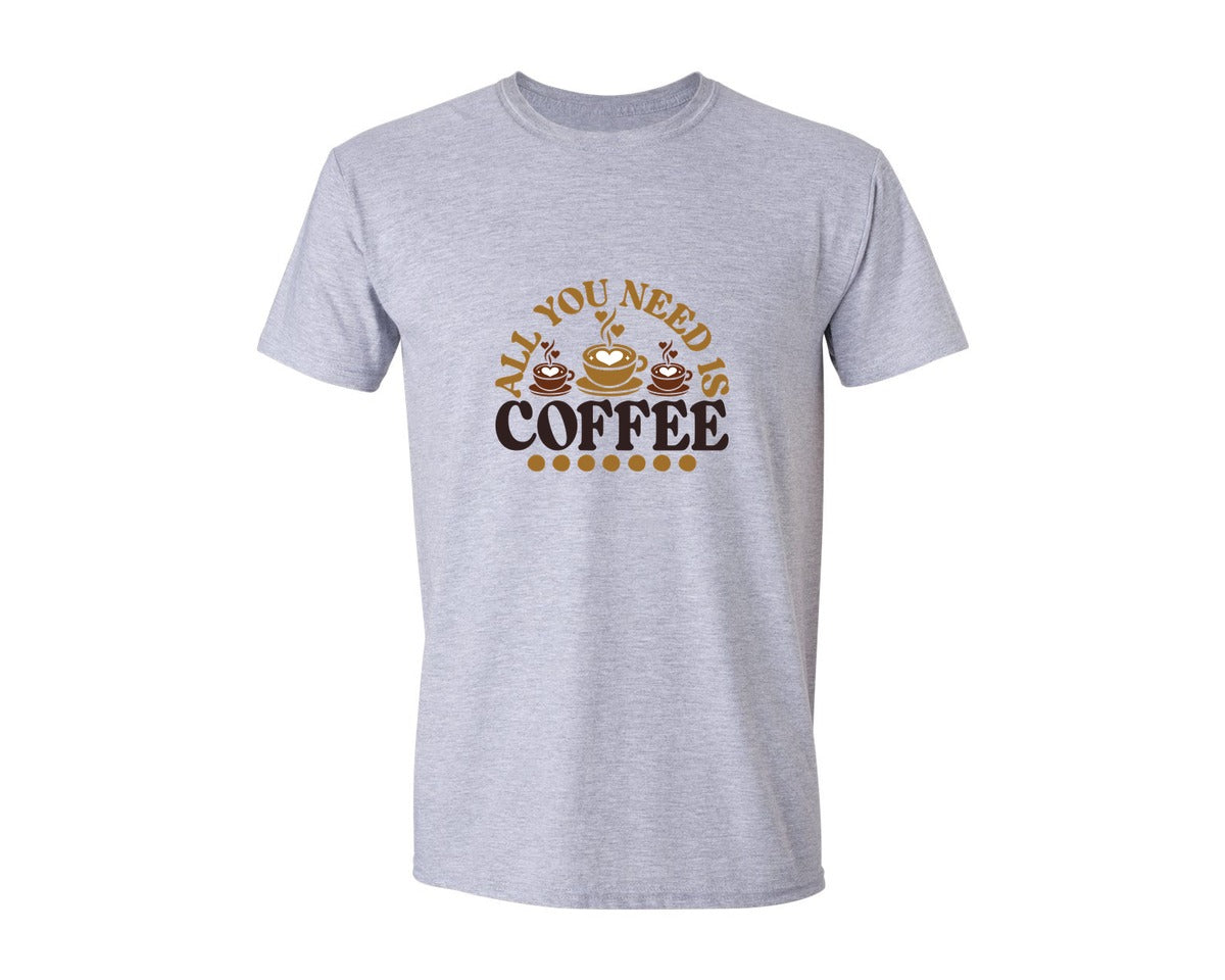 brand:Generic|color:Sports Grey / Athletic Heather|All You Need Is Coffee 42 Graphic T-Shirt