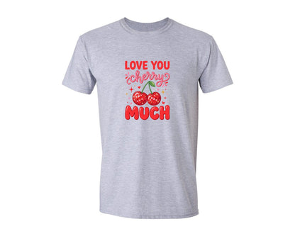 brand:Generic|color:Sports Grey / Athletic Heather|Love You Cherry Much Valentine 6 Graphic T-Shirt