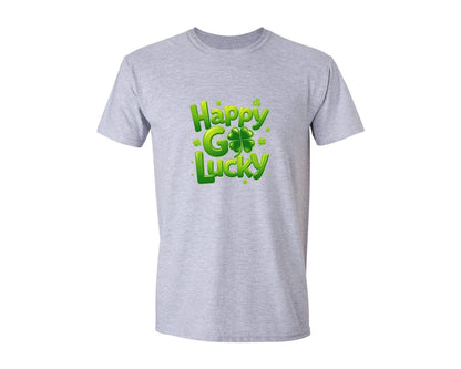 brand:Generic|color:Sports Grey / Athletic Heather|Happy Go Lucky St Patricks Day 19 Graphic T-Shirt