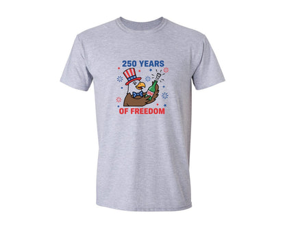 brand:Generic|color:Sports Grey / Athletic Heather|250 Years Of Freedom Eagle Graphic T-Shirt