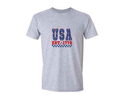 brand:Generic|color:Sports Grey / Athletic Heather|1776 American Flag Independence Graphic T-Shirt