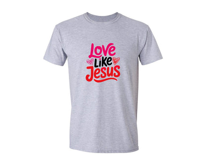 brand:Generic|color:Sports Grey / Athletic Heather|Christian Faith Love Valentines Day Graphic T-Shirt