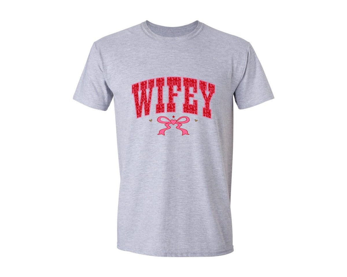brand:Generic|color:Sports Grey / Athletic Heather|Wifey 2 Graphic T-Shirt