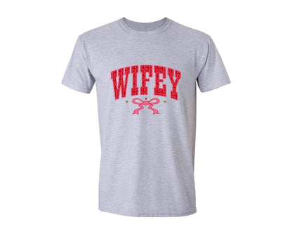 brand:Generic|color:Sports Grey / Athletic Heather|Wifey 2 Graphic T-Shirt