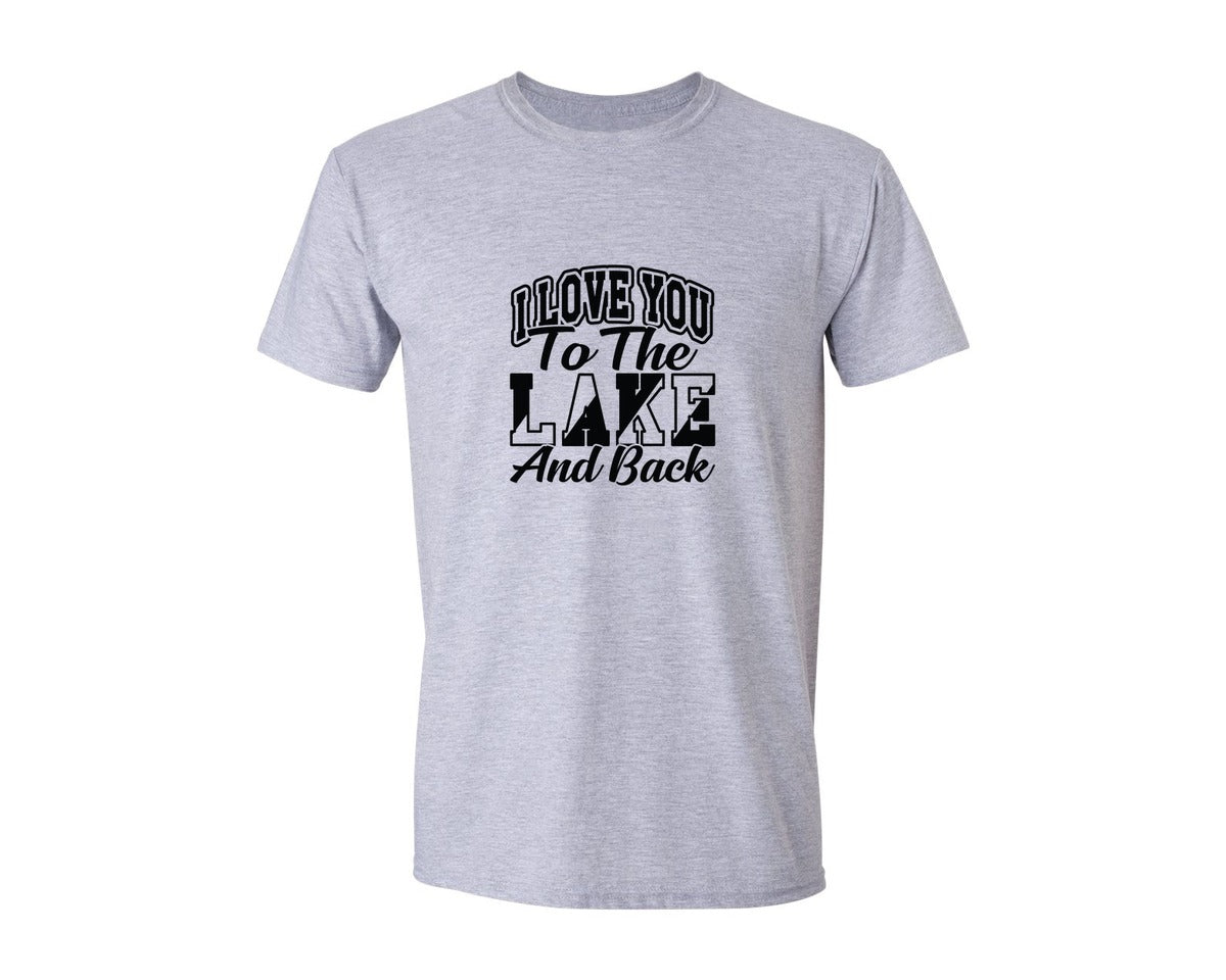 brand:Generic|color:Sports Grey / Athletic Heather|I Love You To The Lake And Back 14 Graphic T-Shirt