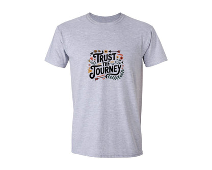 brand:Generic|color:Sports Grey / Athletic Heather|Trust The Journey Inspirational Graphic T-Shirt