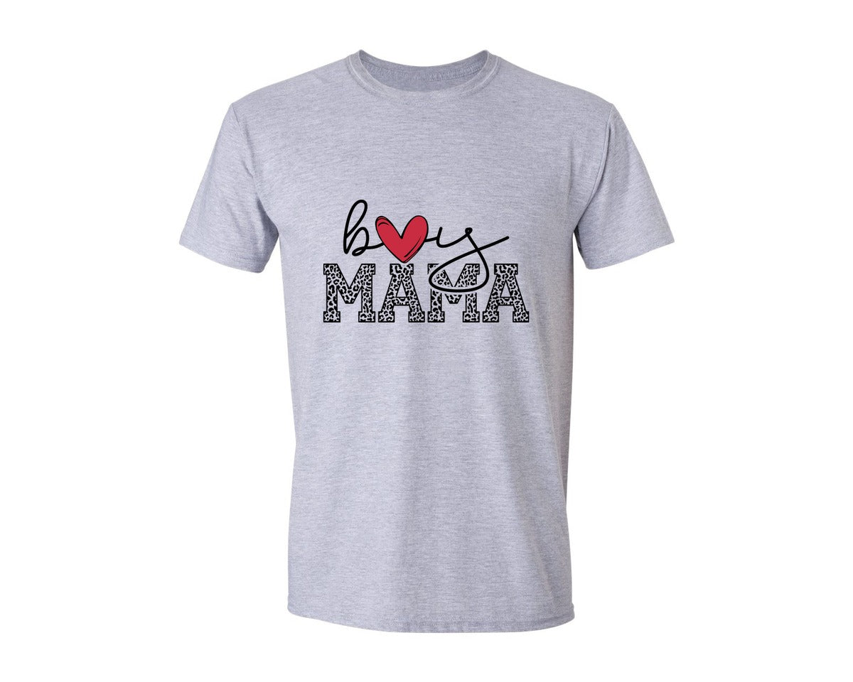 brand:Generic|color:Sports Grey / Athletic Heather|Boy Mama Mama Boy 2 Graphic T-Shirt