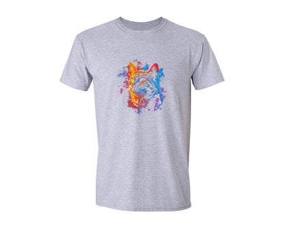 brand:Generic|color:Sports Grey / Athletic Heather|Cosmic Cat Galaxy Design For Dtf Dtg Graphic T-Shirt