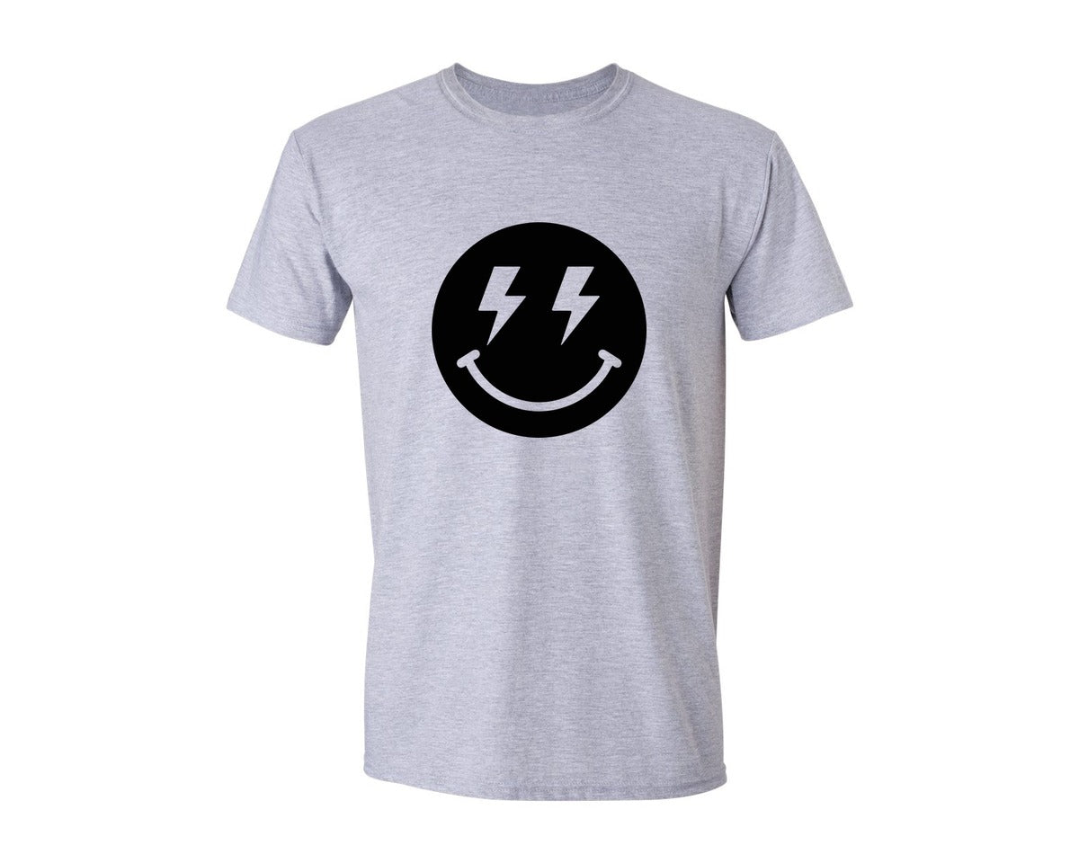 brand:Generic|color:Sports Grey / Athletic Heather|Retro Smiley Faces Graphic T-Shirt