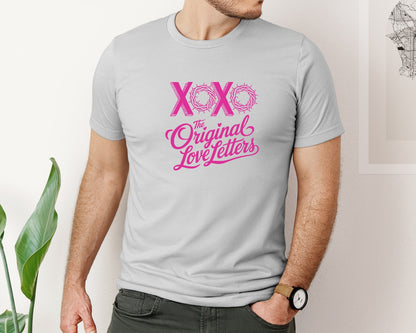 brand:Bella Canvas|color:Sports Grey / Athletic Heather|Christian Love Religious Valentine Graphic T-Shirt