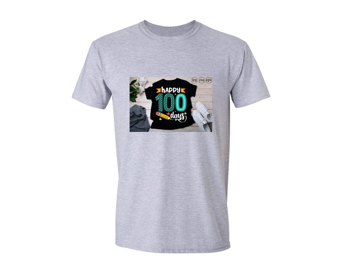 brand:Generic|color:Sports Grey / Athletic Heather|100 Days Of School Shirt 10 Graphic T-Shirt