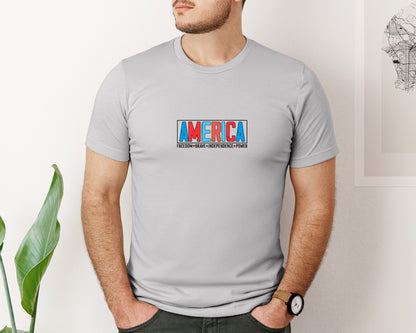 brand:Bella Canvas|color:Sports Grey / Athletic Heather|4Th Of July Independence Day T Shirt 16 Graphic T-Shirt