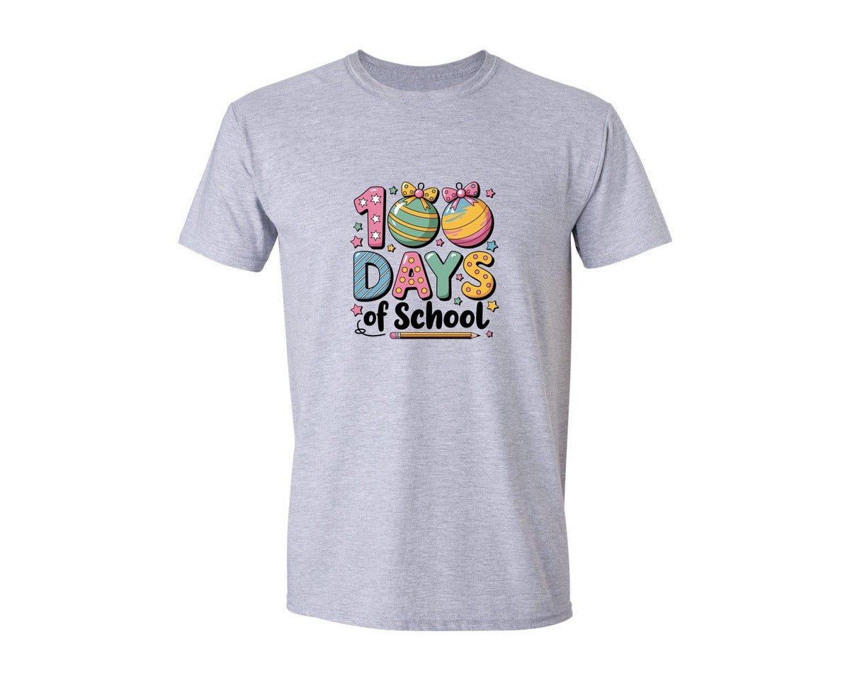 brand:Generic|color:Sports Grey / Athletic Heather|100 Days Of School Design 17 Graphic T-Shirt