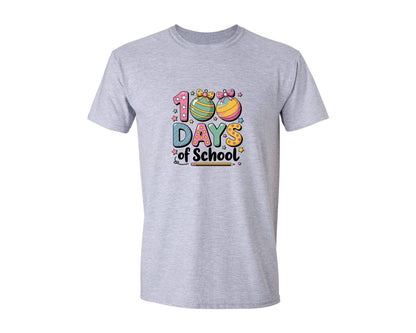 brand:Generic|color:Sports Grey / Athletic Heather|100 Days Of School Design 17 Graphic T-Shirt