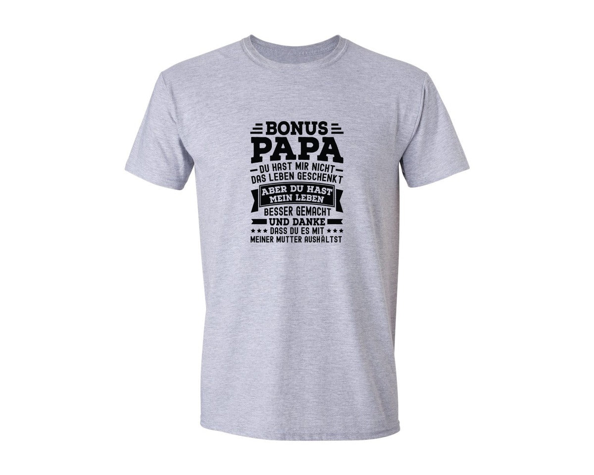 brand:Generic|color:Sports Grey / Athletic Heather|Bonus Papa Du Hast Mir Vielleicht Graphic T-Shirt