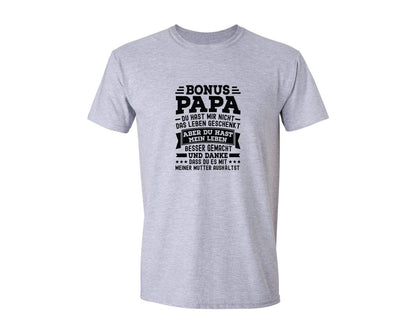 brand:Generic|color:Sports Grey / Athletic Heather|Bonus Papa Du Hast Mir Vielleicht Graphic T-Shirt