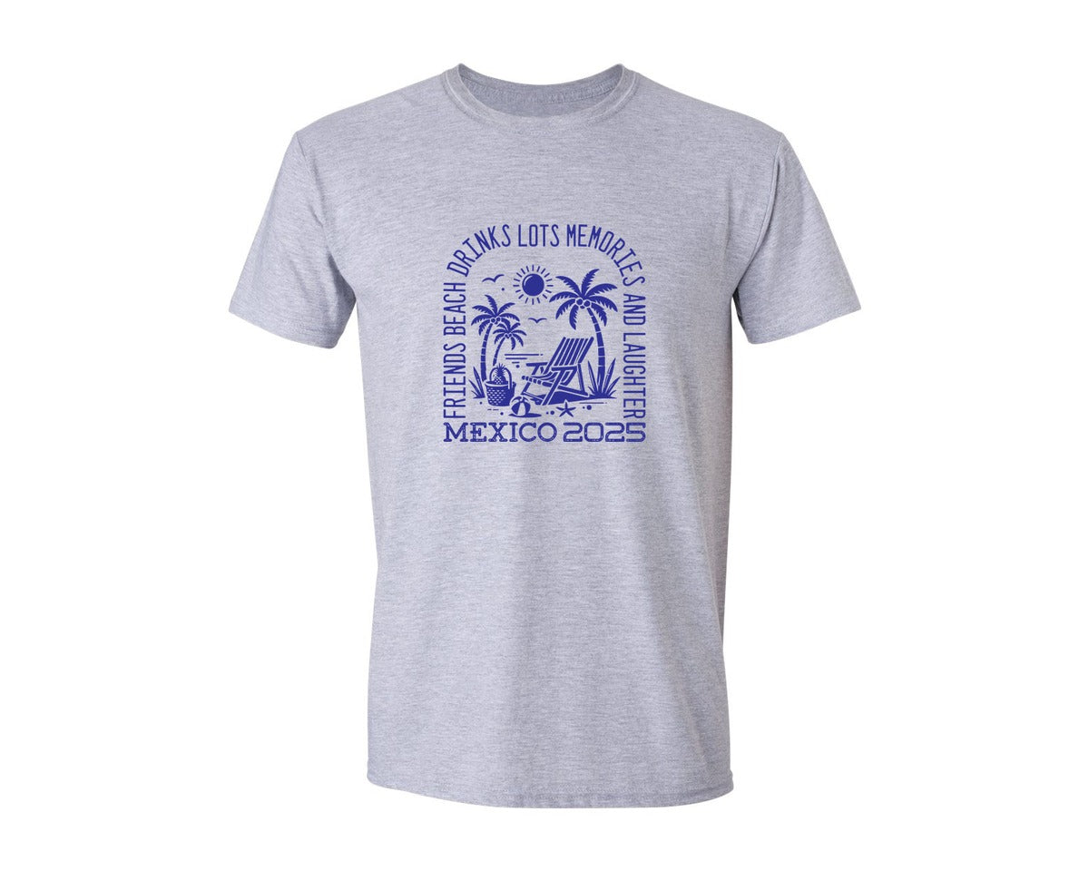 brand:Generic|color:Sports Grey / Athletic Heather|Mexico 2025 Family Vacation 2 Graphic T-Shirt