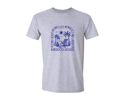brand:Generic|color:Sports Grey / Athletic Heather|Mexico 2025 Family Vacation 2 Graphic T-Shirt