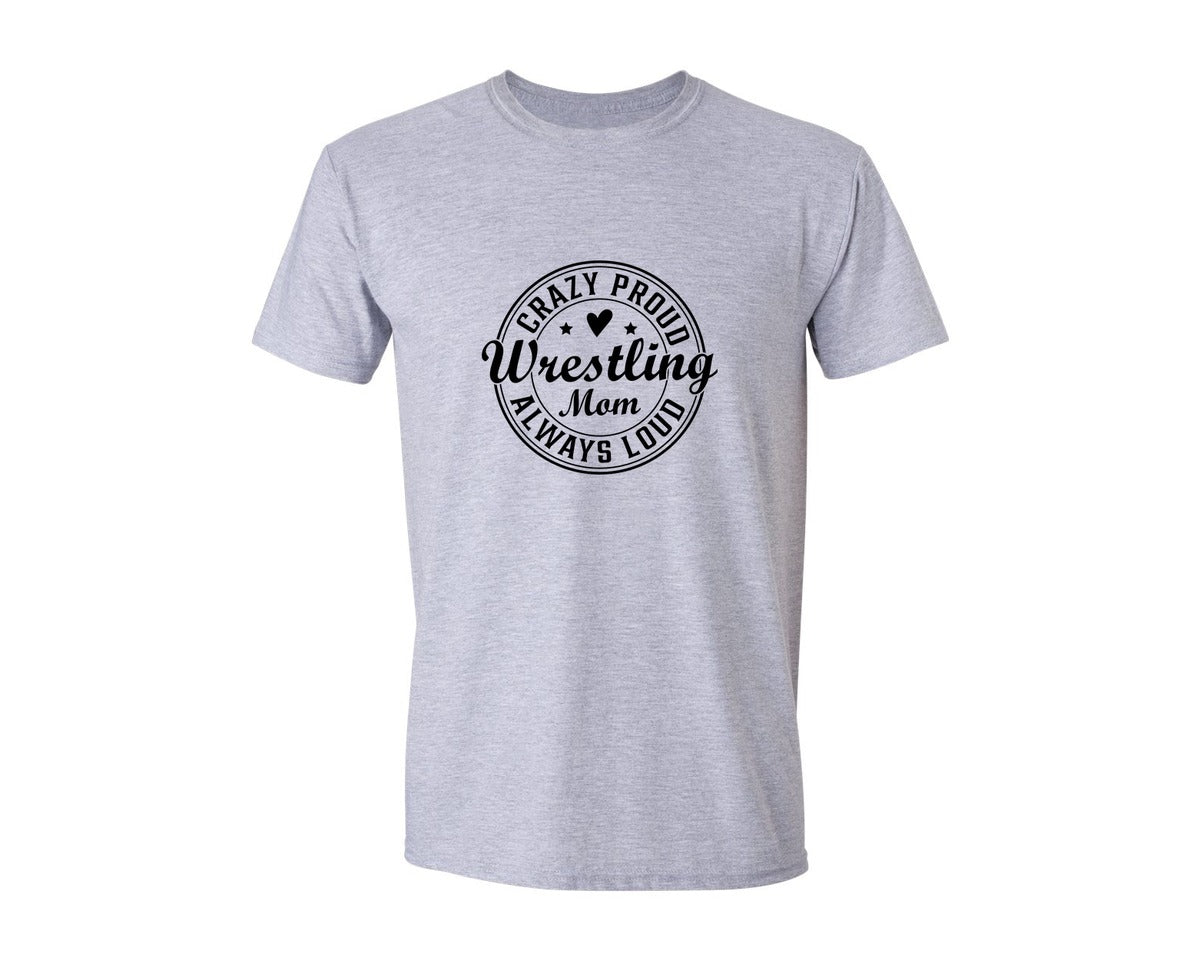 brand:Generic|color:Sports Grey / Athletic Heather|Funny Wrestling Mama Wrestling Mom 2 Graphic T-Shirt