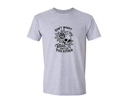 brand:Generic|color:Sports Grey / Athletic Heather|Dont Worry My Tattoos Graphic T-Shirt