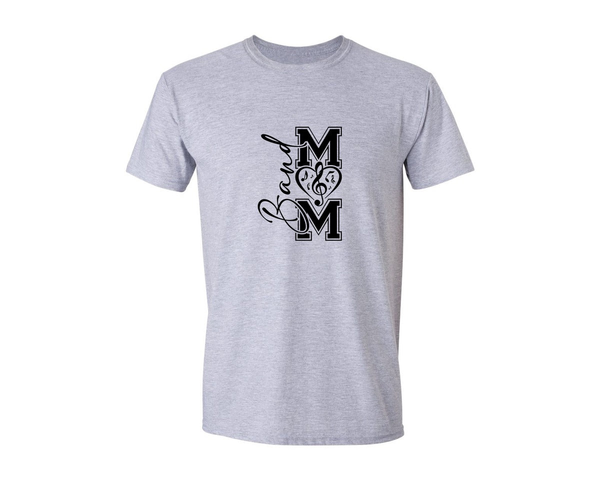 brand:Generic|color:Sports Grey / Athletic Heather|Marching Band Mom Shirt Design Graphic T-Shirt
