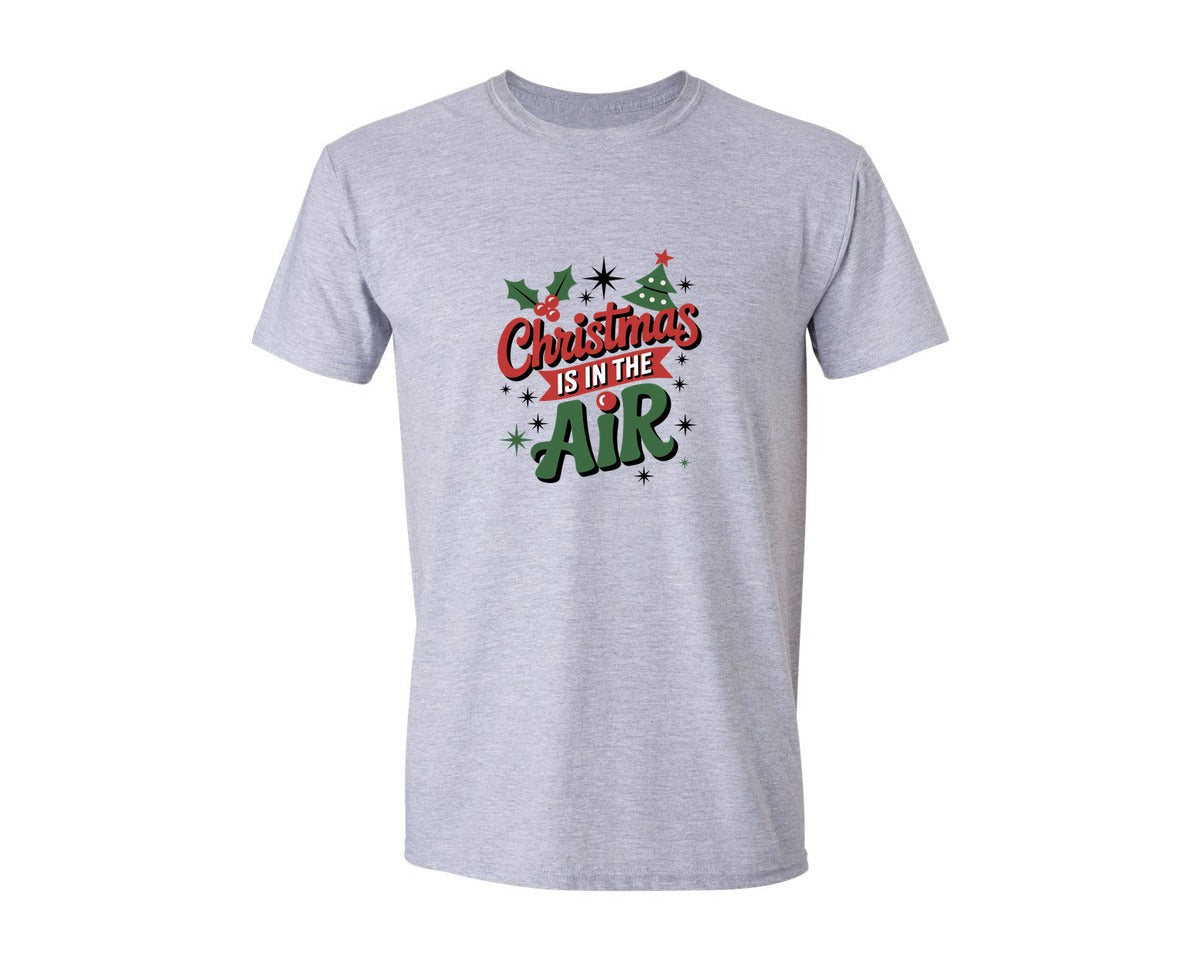 brand:Generic|color:Sports Grey / Athletic Heather|Christmas Is In The Air Christmas 3 Graphic T-Shirt