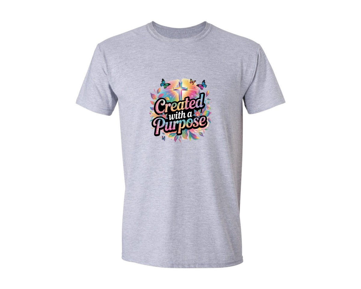 brand:Generic|color:Sports Grey / Athletic Heather|Created With A Purpose 9 Graphic T-Shirt