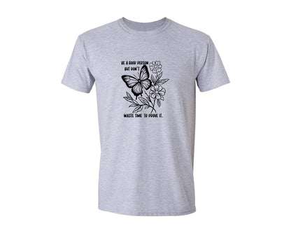 brand:Generic|color:Sports Grey / Athletic Heather|Be A Good Person Self Love Graphic T-Shirt