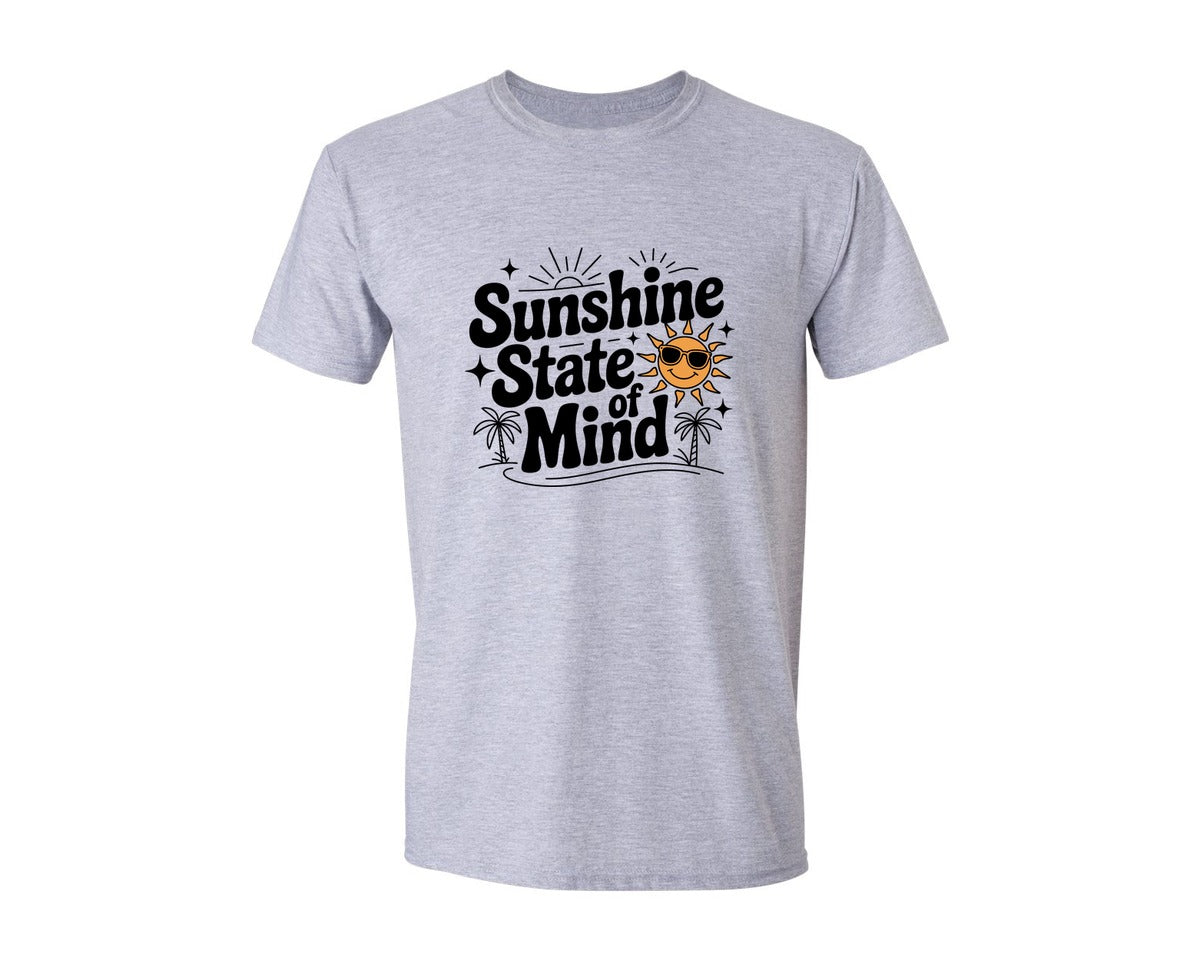 brand:Generic|color:Sports Grey / Athletic Heather|Sunshine State Of Mind Graphic T-Shirt